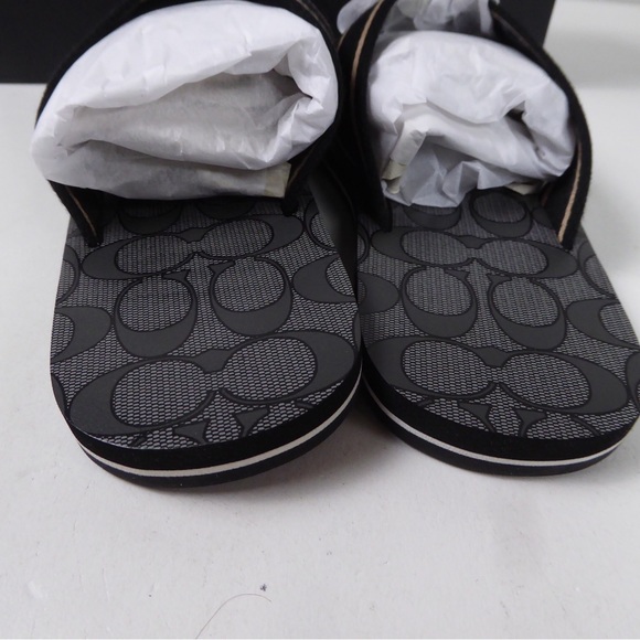 Coach Zoe Webbed Flip Flop Sandal w Signature C Logo Thong Slip On NIB - Picture 7 of 8